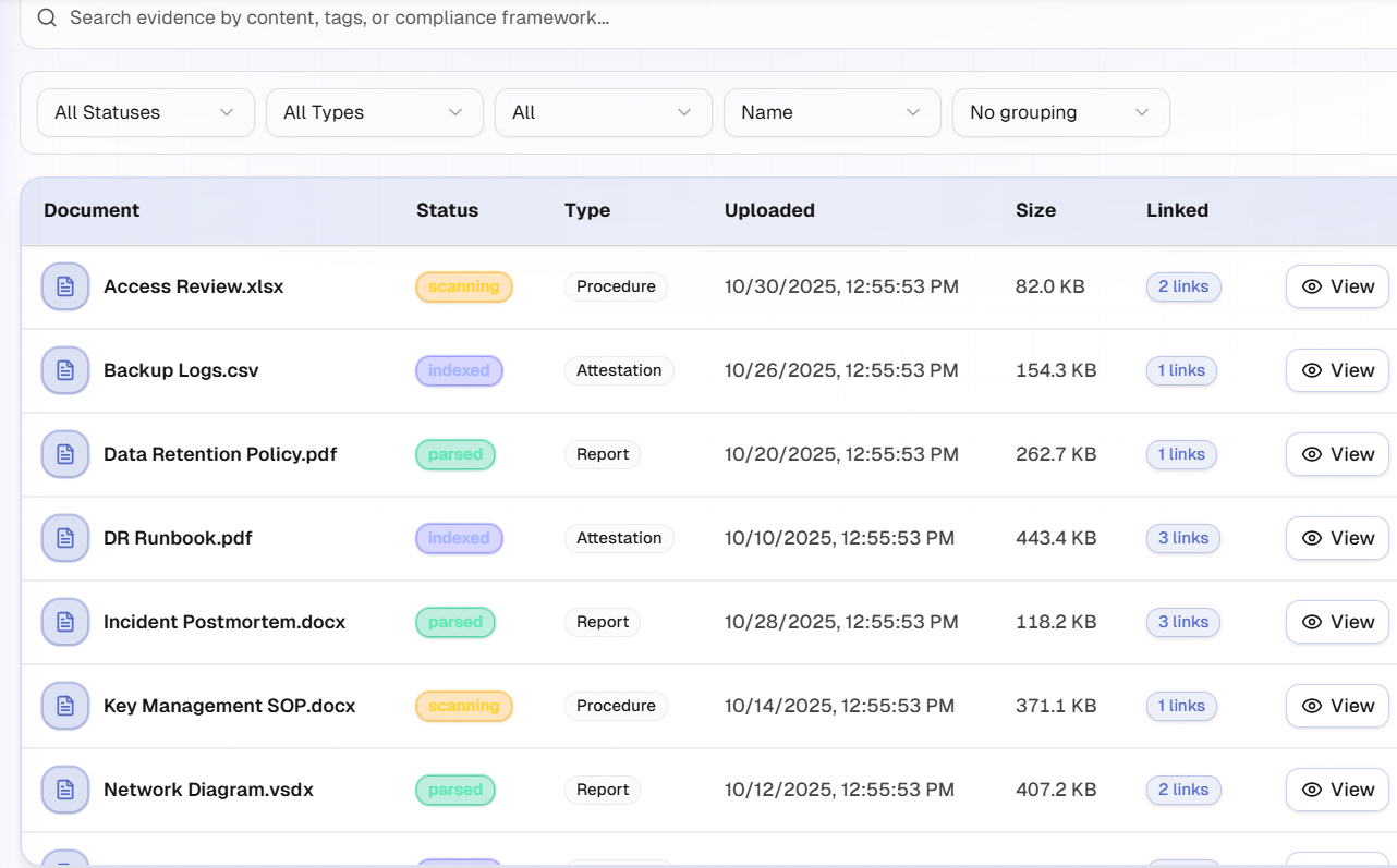 Shelf GRC risk heatmap and analytics dashboard